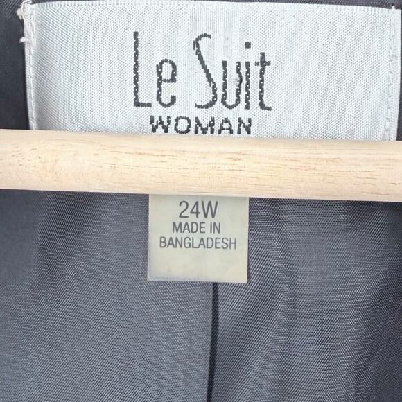 Le Suit Womens Blazer Jacket Sz 24W Gold Shimmer Going Out New Year Preppy - Picture 2 of 12